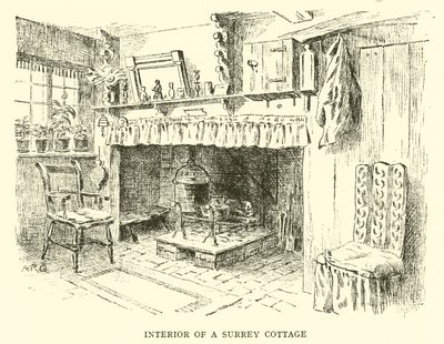 Interieur van een Surrey Cottage door Alfred Robert Quinton
